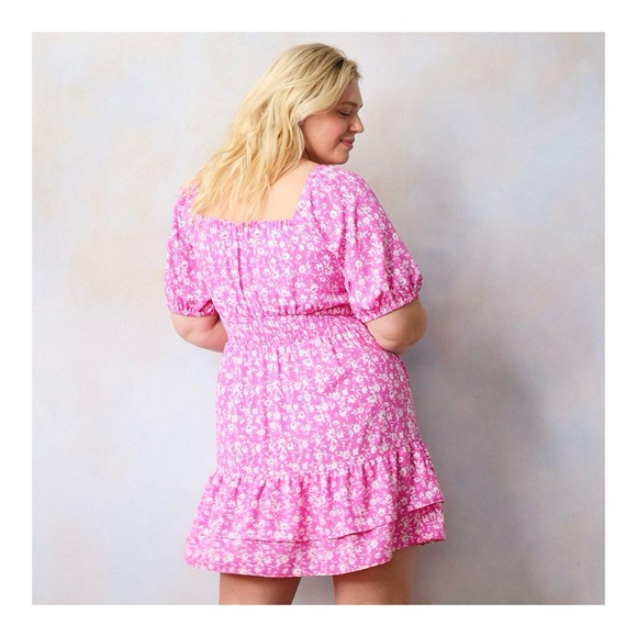 LC Lauren Conrad Pink Floral Babydoll Dress - Picture 6 of 9